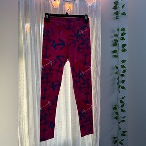 LULAROE pink anchor leggings